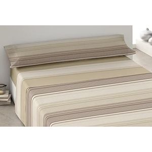 Degrees home Topitos - bedlaken 200 x 190 - beddengoed 200 x 190 - bedlaken 50% katoen 50% polyester - 4 stuks - beige