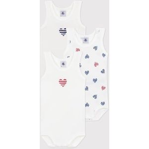 Petit Bateau Mouwloze body (3-pack), uniseks, Versie 1., 3 Maanden