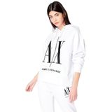 Armani Exchange A|X Icon Project Capuchontrui voor dames, Opt.White, L, Opt.white, L