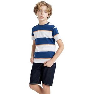 DeFacto Jongens T-shirt, wit, 7-8 Jaar