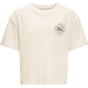 Jack Wolfskin Meisjes Teen Mosaic T G T-shirt met korte mouwen, egret, 176, Egret, 176 cm
