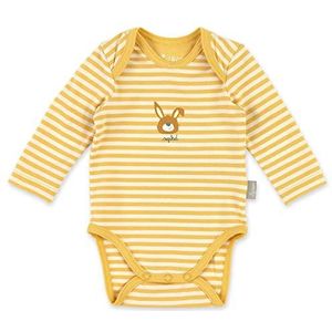 Sigikid Uniseks baby lange mouwen van biologisch katoen voor pasgeborenen meisjes en jongens in de maten 50 tot 68, ondergoed body voor baby's, geel, geel, 68 cm