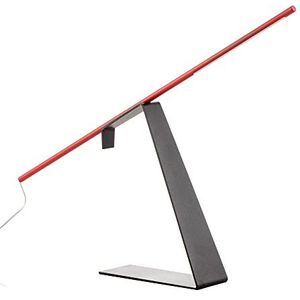 Tecnolumen Tafellamp Jella, verchroomd metaal, rood, aluminium zwart gelakt, afmetingen: B: 80 x H: 35 cm, voetbreedte: 25,8 cm, TSL13 RT