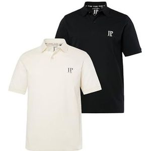 JP 1880 Heren grote maten grote maten Menswear L-8XL JP1880 T-shirts, basic, 2-pack, ronde hals, tot 8XL 702637, gebroken wit, XL