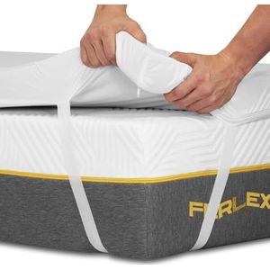 Ferlex Matrasoplegger, Visco-Gel, waterdicht, 5 cm, visco-elastisch, 100% | Tencel-weefsel, zeer zacht en koel, topper afneembaar en wasbaar (160 x 200 cm)