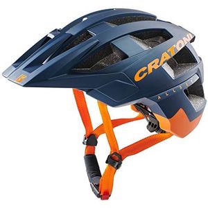Cratoni Uniseks fietshelm voor volwassenen, blauw-oranje, S/M (54-58 cm)