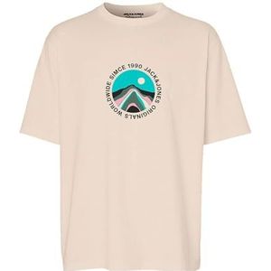 JACK & JONES JORLAFAYETTE Tee SS Crew Neck 1 FST, Botercrème., XS