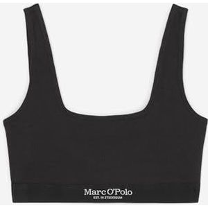 Marc O'Polo - Iconic - BH - Grijs/Zwart - Soft Cup, Zonder Beugel, Katoen, Logoprint
