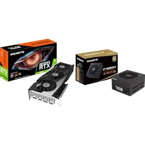 Gigabyte GeForce RTX 3060 Gaming OC 12 GB V2 LHR grafische kaart, GV-N3060GAMING OC-12GD V2, meerdere kleuren & GIGABYTE 750W - GP-P750GM - 80+ Gold