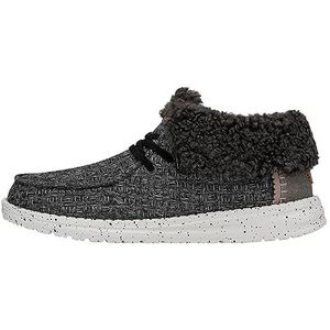 Hey Dude Dames Fold Stitch Cozy Moccasin, zwart, 38 EU