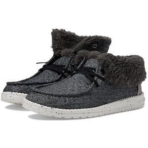 Hey Dude Dames Fold Stitch Cozy Moccasin, zwart, 38 EU