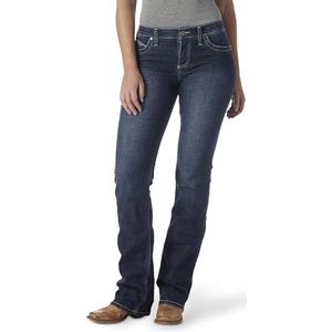 Wrangler Vrouwen Cowgirl Cut Ultimate Riding Jean Q-Baby Midrise Jean,Tuff Buck, 0/1x34, Blauw, 0W x 34L