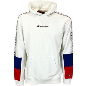 Champion Legacy Retro Sport Heavy Spring Terry Sweatshirt met capuchon voor heren, wit/rood/blauw/rood, M