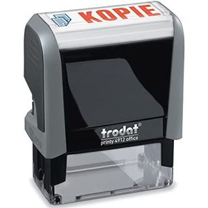 Trodat Office Printy 4912 zelf inktende tekststempel, tekst KOPIE, afdrukkleur blauw-rood, 47 x 18 mm