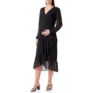 Noppies Damesjurk Olathe Nursing Lange Mouw Allover Print, Zwart - P090, S