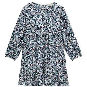 TOM TAILOR meisjes jurk, 37131 - Blauwe Multicolor Flower Print, 116-122