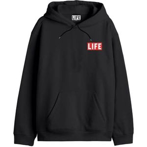 Life Magazine Sweatshirt met capuchon voor heren, Zwart, S