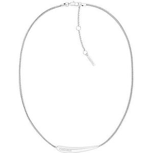 Calvin Klein Dames ELONGATED DROPS Collectie Hanger Ketting Roestvrij staal - 35000338, Eén maat, Roestvrij staal, Geen edelsteen