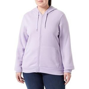 Kilata Stijlvolle capuchontrui voor dames, met ritssluiting, polyester, lavendel, maat XL, lavendel, XL