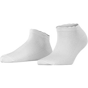 Burlington Dames Korte sokken Montrose W SN Katoen Dun gedessineerd 1 Paar, Wit (White 2000) - nieuw, 36-41