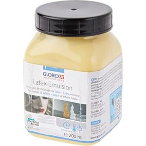 GLOREX 6 2703 000 - Latexemulsie, 200 ml, luchthardende, natuurlijke vormmassa op 1-componentenbasis van de rubberboom, huidvriendelijk, kleurbaar