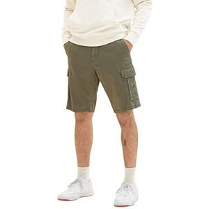 TOM TAILOR bermuda shorts heren 1035043,31268 - Olive Diamond Structure,28