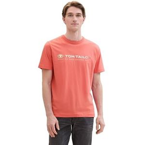 TOM TAILOR Heren T-shirt, 26202 - Flamingo Flower, XL