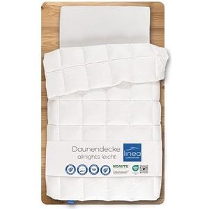 LINEA by Böhmerwald Allnights Knuffelig dekbed, licht, 155 x 220, 100% nieuwe veren en dons, geschikt voor mensen met allergieën, wasbaar tot 60 °C, in Duitsland geproduceerd