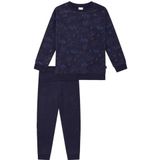 Schiesser - Jongenspyjama Set - Donkerblauw - Warme Kwaliteit Badstof - Fleece - Interlock