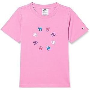 Champion Legacy Graphic Shop G-S-s Crewneck T-shirt voor meisjes en meisjes, Fuchsia Roze, 11-12 jaar
