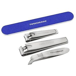 TWEEZERMAN Manicure nagelverzorging cadeauset Kerstmis, Grooming Gift Set, Limited Edition, blauw