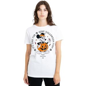 mandarin creative ltd Mickey Mouse Pumpking Kostuum Dames T-shirt, Wit, XX-Large, Wit, XXL