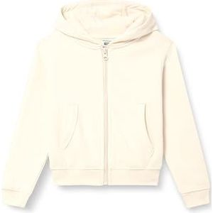 Mukua Byron Kids Sweatshirt met ritssluiting en capuchon, ivoorkleurig, maat 9/11