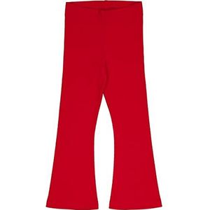 Fred's World by Green Cotton Alfa Rib Flared Pants voor meisjes, salsa, 104 cm