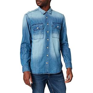 camel active 4091316S61 Herenoverhemd, nachtblauw, M