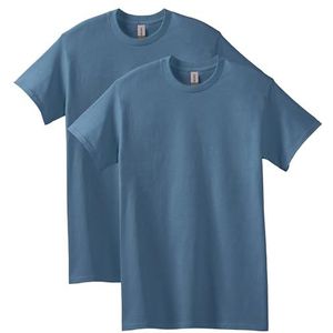Gildan Heren overhemd (2 stuks), Indigoblauw (verpakking van 2), M