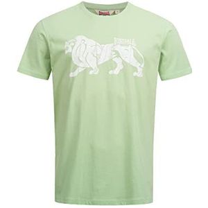Lonsdale Endmoor T-shirt voor heren, Pastel Groen/Wit, S