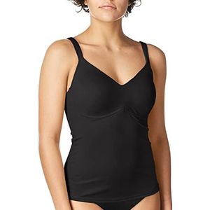 Ahh By Rhonda Shear Women's Molded Cup Bra Camisole with Padded Strap, Black, 1X