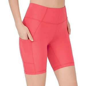 LOS OJOS Dames Biker Shades Colors New Short, koraalrood, M