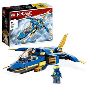 LEGO 71784 NINJAGO Jay’s Bliksemstraaljager EVO, Ninja Vliegtuig Speelgoed om te Upgraden, Verjaardagscadeau-idee voor Jongens en Meisjes vanaf 7 Jaar