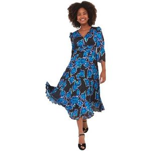 Joe Browns Dames riem oversized bloemen plisse geplooide midaxi jurk, veelkleurig, 8, Meerkleurig, 34