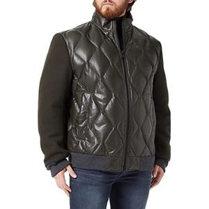 BOSS Jomix Leren herenjack (1 stuk), Donkergroen, 60