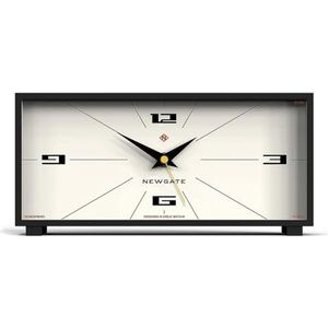 NEWGATE® Thunderbird Silent Sweep Mantel Clock - No Tick Noise - Mid-Century Modern Mantel Clock - Woonkamer Klok - Kantoor Klok - Bureauklok - Designer Clock (Cream)
