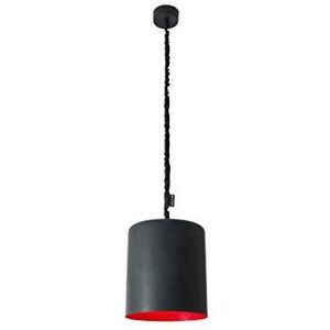 Hanglamp 1-lamp Bin Kleur: zwart/rood