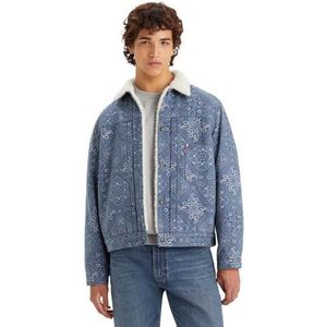 Levi's Heren Type 1 Sherpa Trucker Blues, CHARLIE BANDANA_V2 V, L