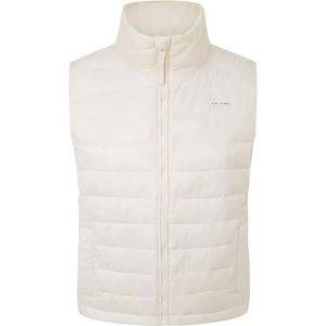 Pepe Jeans Sammy Gilet Dames, Wit (Mousse wit), M