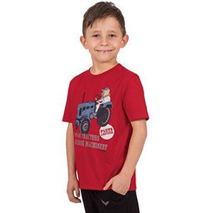 Trigema T-shirt voor jongens, rood (kers 036), 128 cm
