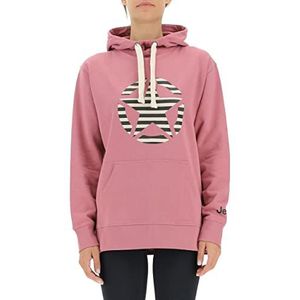 Jeep O102608-P490 J oversized sweatshirt met capuchon Star Striped J22W dames Dusty Rose XL