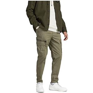 JACK & JONES Cargo Chino broek JPSTACE JJDEX Stretch Pants Rechte snit Werkbroek Look, Kleuren: Olive, Maat Broek: 32W / 36L, Dusty Olive, 32W x 36L