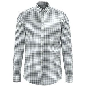 Seidensticker Zakelijk overhemd voor heren, regular fit, strijkvrij, New Button-down, lange mouwen, 100% katoen, groen, 48